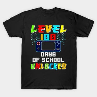 Video Gamer Student 100Th Day Teacher 100 Days Of School Kid T-Shirt